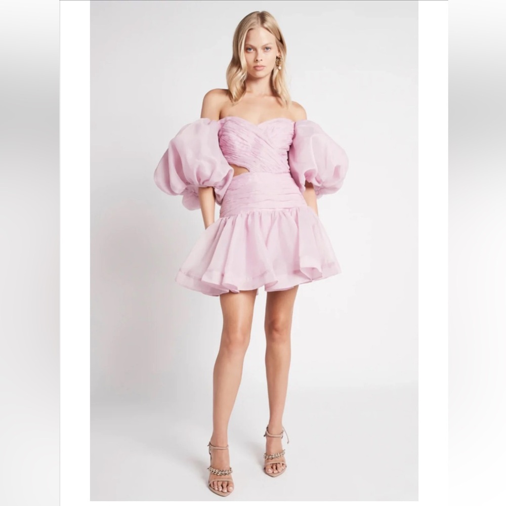 AJE Myriad Cut Out lilac Mini Dress - Picture 4 of 10